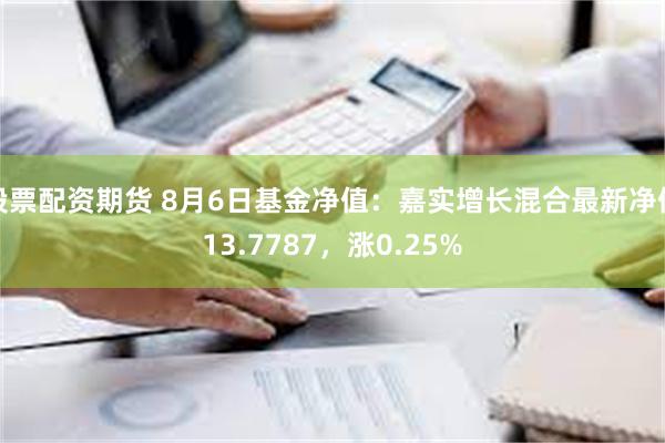 股票配资期货 8月6日基金净值：嘉实增长混合最新净值13.7787，涨0.25%